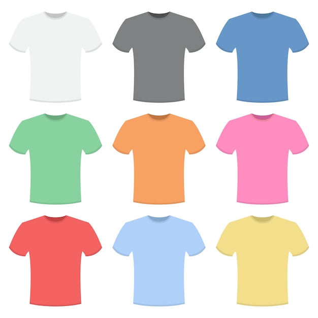 Illustration de conception de collection de t-shirt isolé sur fond blanc