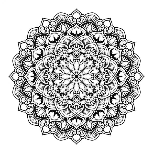 Vecteur illustration de la conception de décor art mandala.