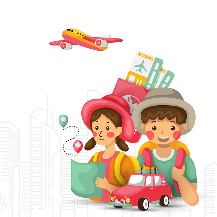 Vecteur illustration de conception du concept de voyage vectoriel illustration de vacances