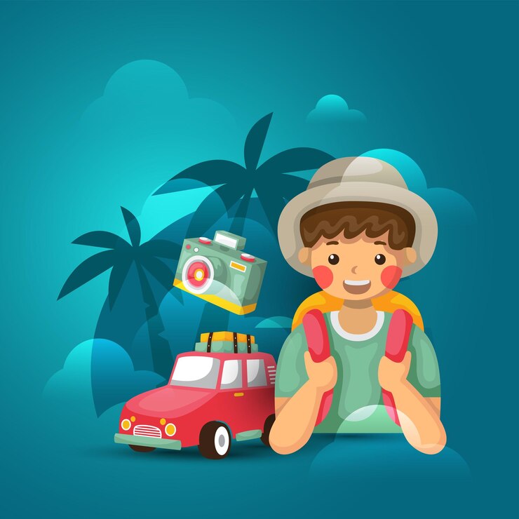 Vecteur illustration de conception du concept de voyage vectoriel illustration de vacances