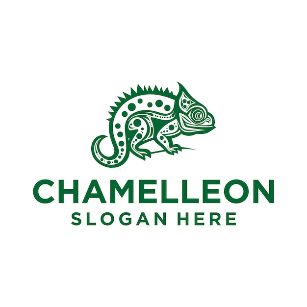 Illustration De La Conception Du Logo De L'animal Caméléon