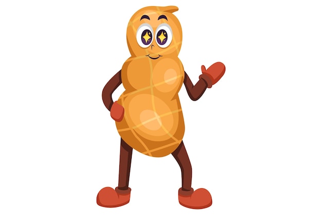 Illustration de la conception du personnage de l'arachide mignon