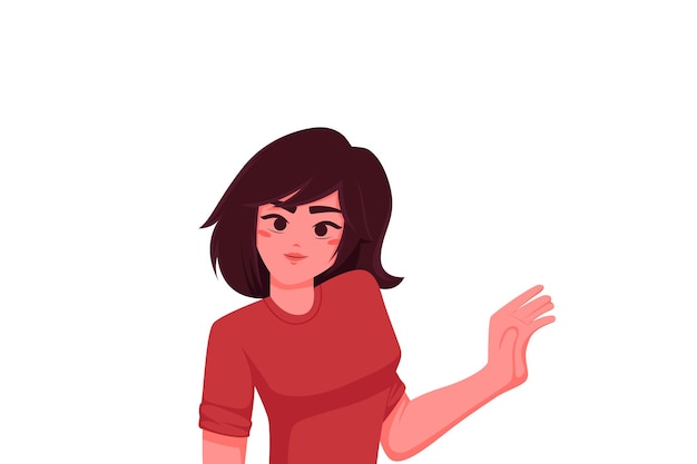 Illustration de la conception du personnage de la belle femme