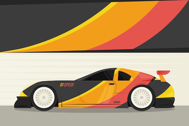 Illustration de conception d'enveloppe de voiture