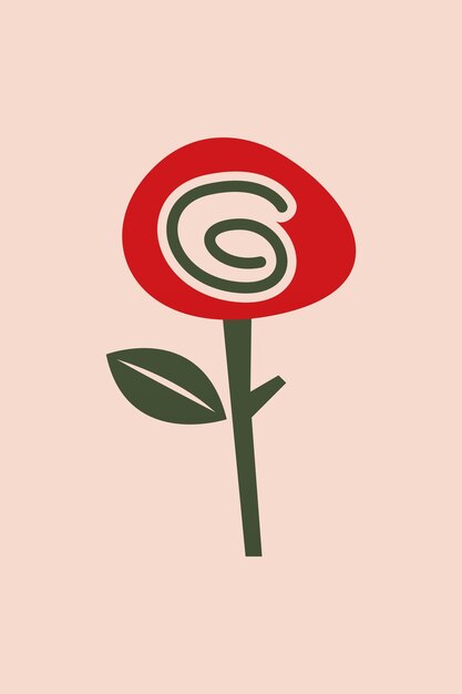 Illustration De Conception Florale Scandinave Simple