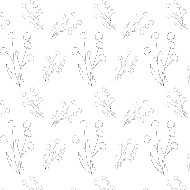 Illustration De Conception De Fond Motif Fleur Sauvage Motif Floral Sans Couture