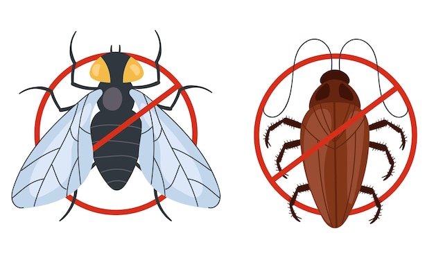 Vecteur illustration de conception graphique de vue d'arrêt d'insecte de mouche anti-paludisme de moustique