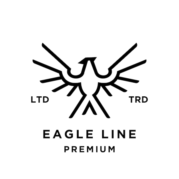 Illustration De Conception D'icône De Logo Abstrait Eagle Line