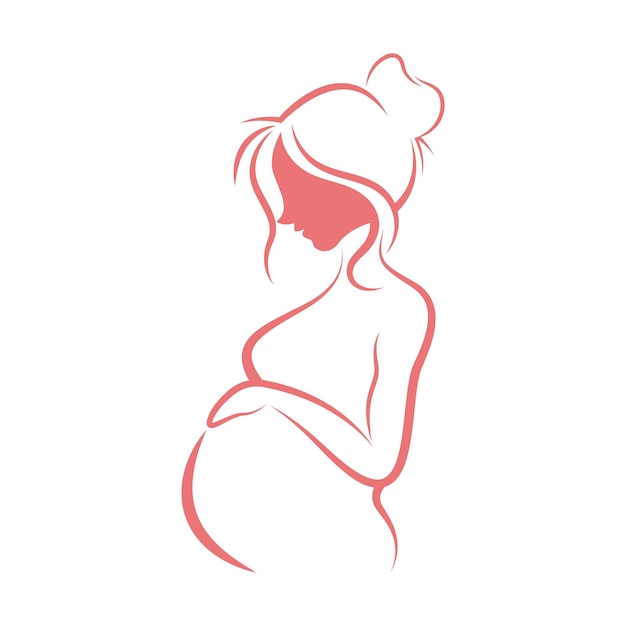 Illustration de conception d'icône de logo de grossesse