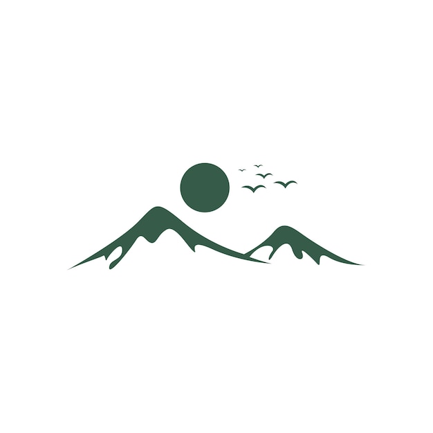 Vecteur illustration de conception d'icône de logo de montagne