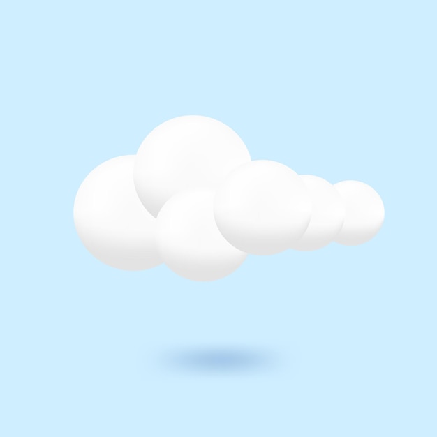 Illustration de la conception de l'icône en nuage 3D