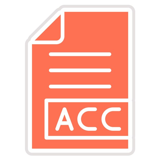 Illustration de la conception de l'icône vectorielle AAC