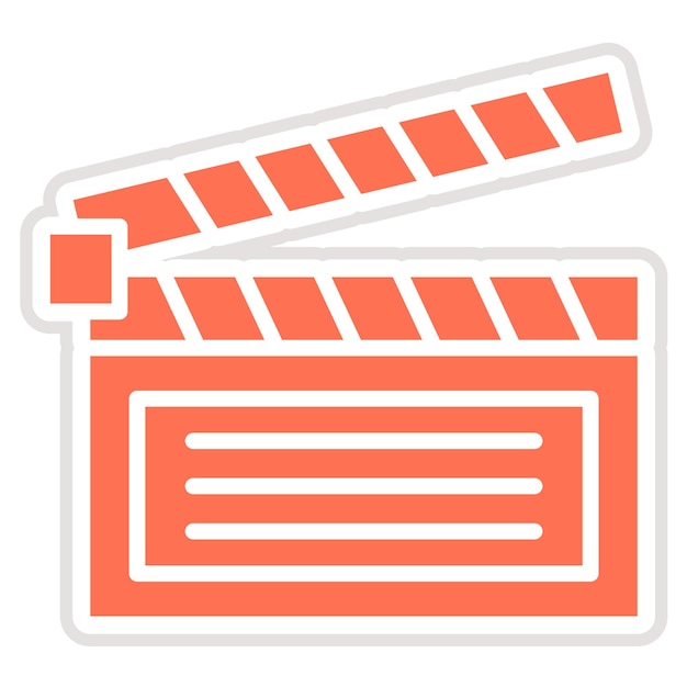 Illustration de la conception de l'icône vectorielle de l'ardoise de film