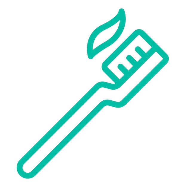 Vecteur illustration de la conception de l'icône vectorielle de la brosse à dents