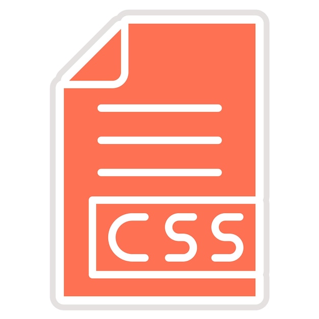 Illustration de la conception de l'icône vectorielle CSS