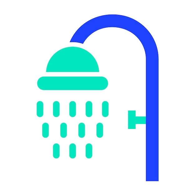 Illustration de la conception de l'icône vectorielle de la douche