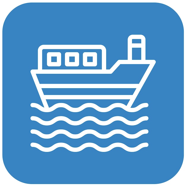 Illustration de la conception de l'icône vectorielle du bateau