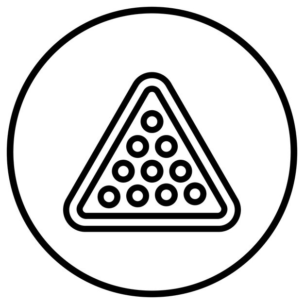 Illustration de la conception de l'icône vectorielle du billard