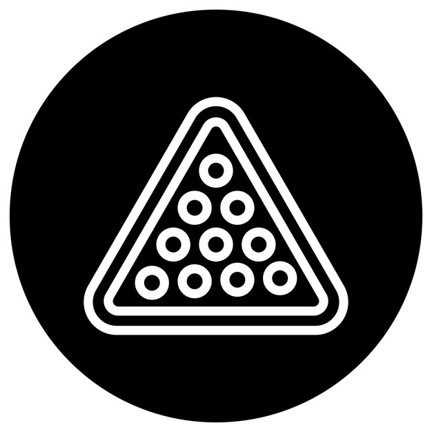 Illustration de la conception de l'icône vectorielle du billard
