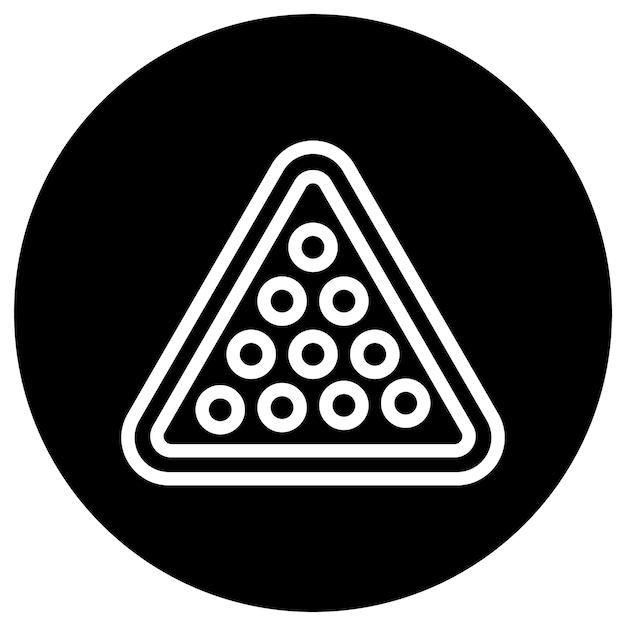 Illustration de la conception de l'icône vectorielle du billard