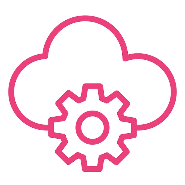 Illustration de la conception de l'icône vectorielle du cloud computing
