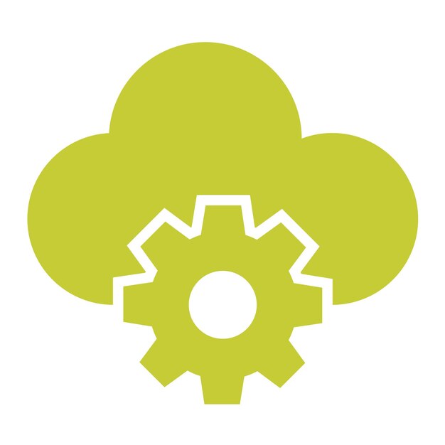 Illustration de la conception de l'icône vectorielle du cloud computing