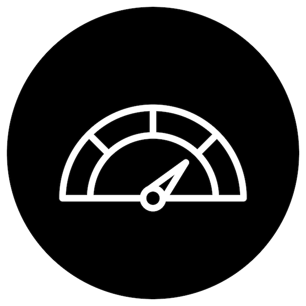 Illustration de la conception de l'icône vectorielle du compteur de vitesse