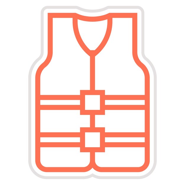 Vecteur illustration de la conception de l'icône vectorielle du gilet de sauvetage