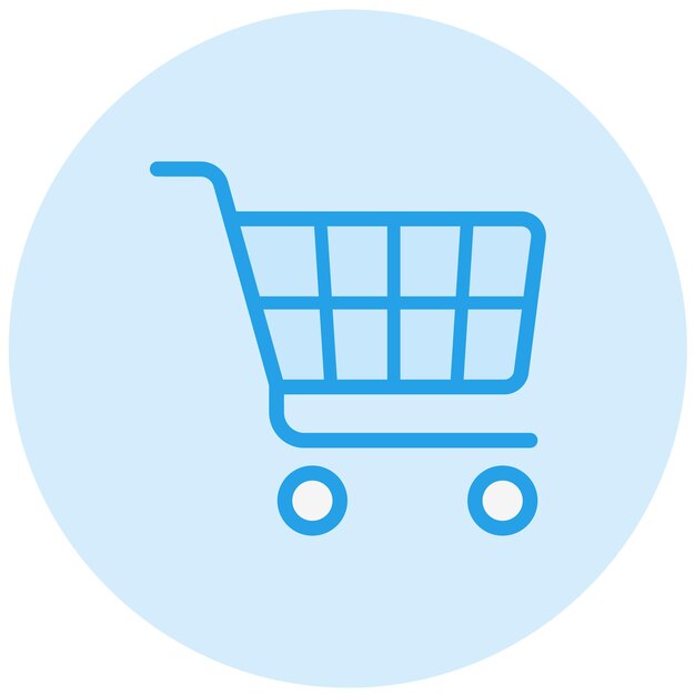 Illustration de la conception de l'icône vectorielle du panier d'achat