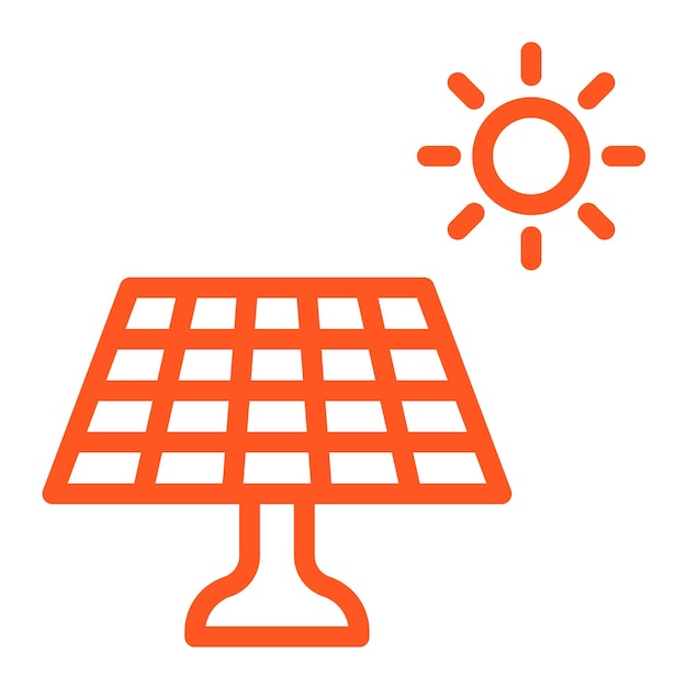 Illustration de la conception de l'icône vectorielle du panneau solaire