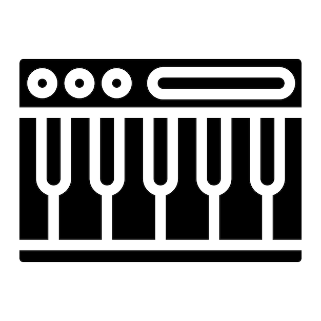 Vecteur illustration de la conception de l'icône vectorielle du piano