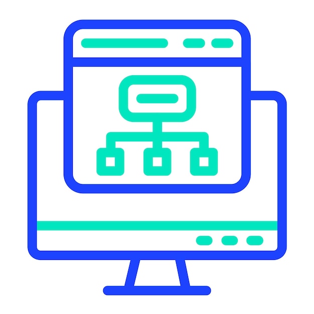 Illustration de la conception de l'icône vectorielle du plan de site