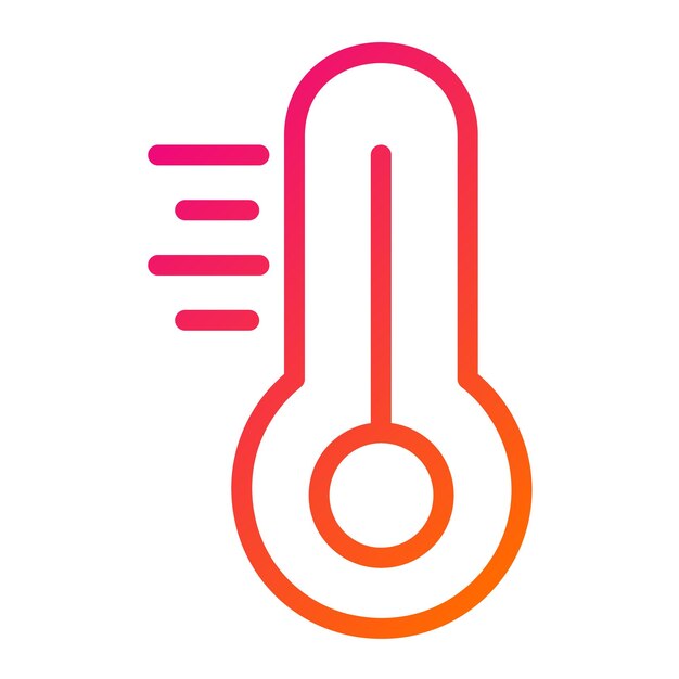 Illustration de la conception de l'icône vectorielle du thermomètre