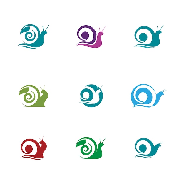 Vecteur illustration de conception d'icône vectorielle d'escargot