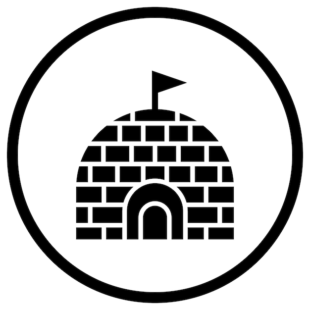 Illustration de la conception de l'icône vectorielle de l'igloo