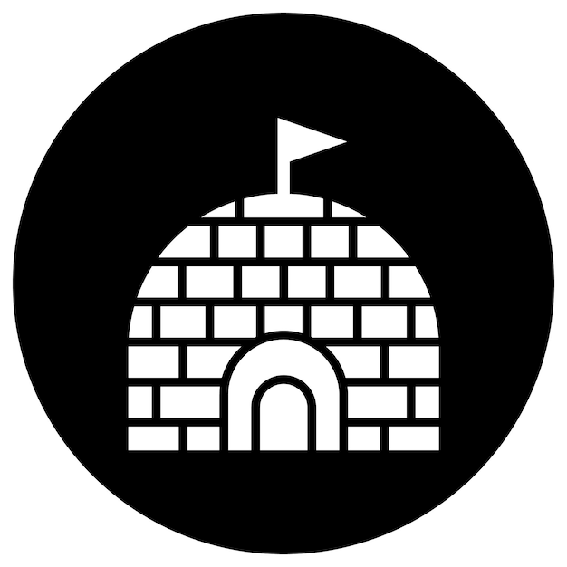 Illustration de la conception de l'icône vectorielle de l'igloo