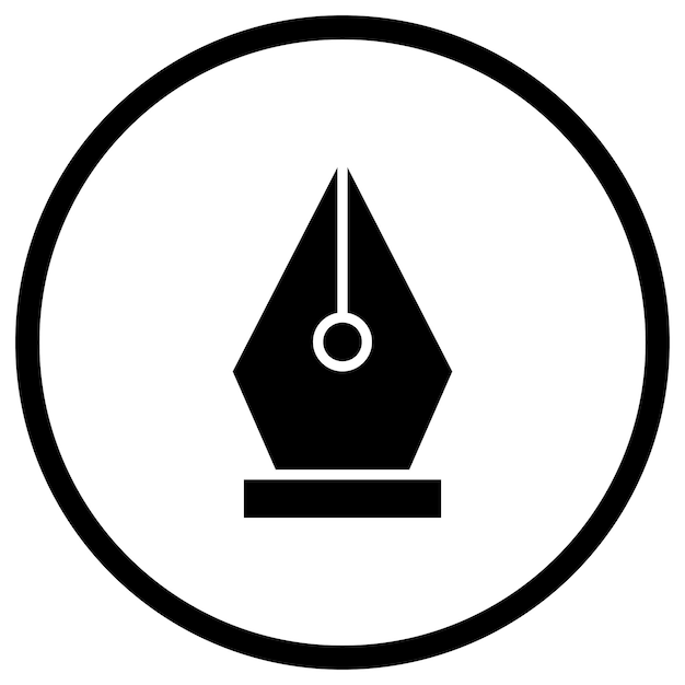 Illustration de la conception de l'icône vectorielle de Nib