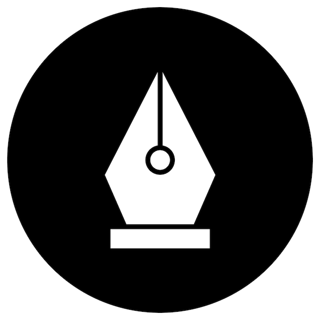 Illustration de la conception de l'icône vectorielle de Nib