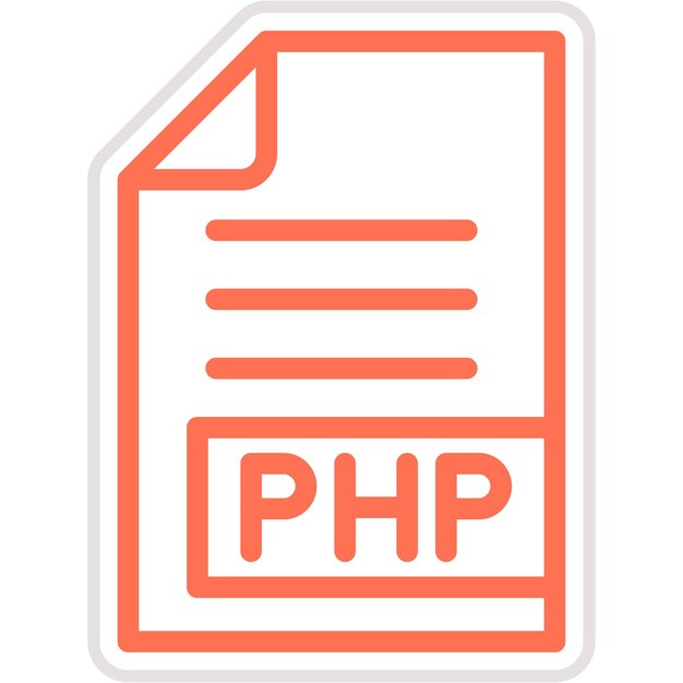 Illustration de la conception de l'icône vectorielle PHP