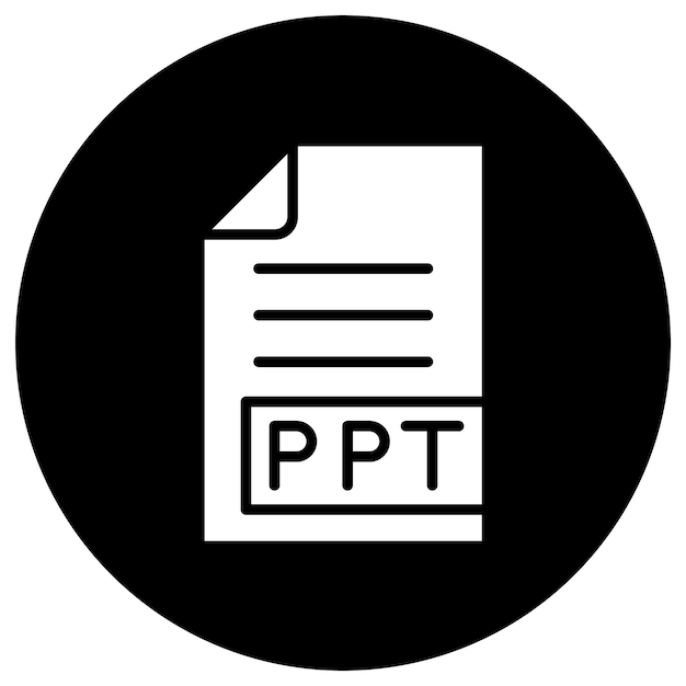 Illustration de la conception de l'icône vectorielle PPT