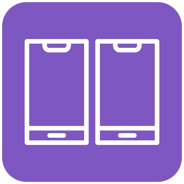 Illustration de la conception de l'icône vectorielle des téléphones portables