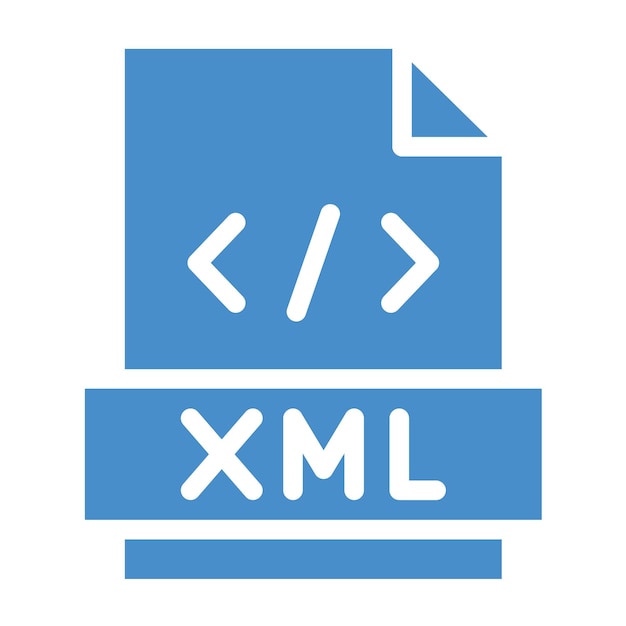 Illustration de la conception de l'icône vectorielle Xml