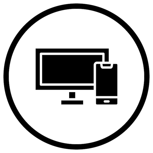 Illustration de conception d'icônes vectorielles réactives