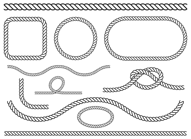 Illustration de conception de jeu de corde isolée