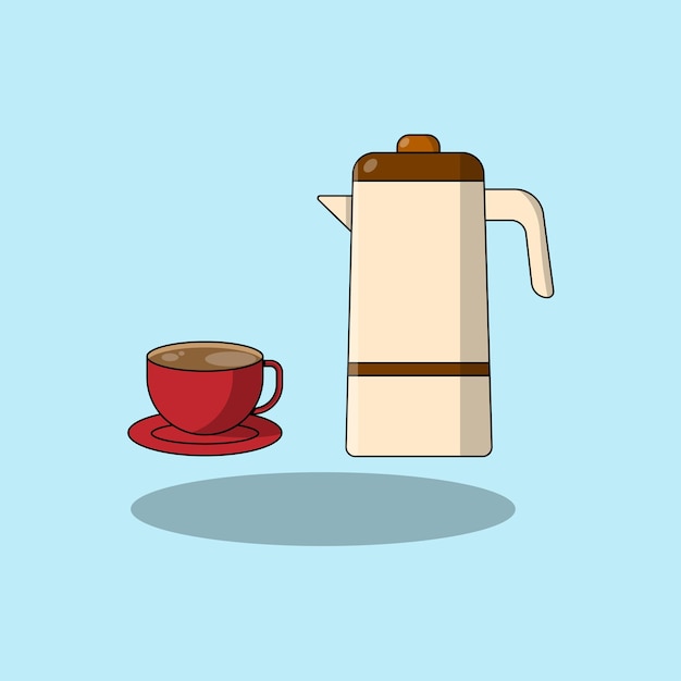 Illustration De Conception De Lieu De Tasse De Café