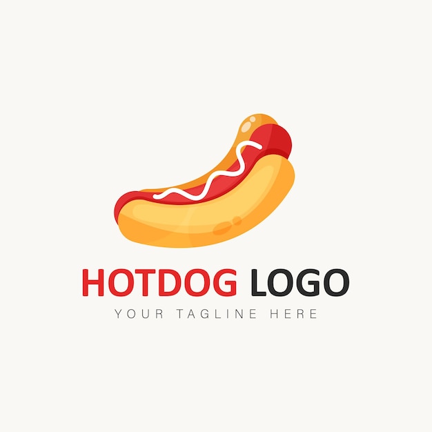 Illustration de conception de logo de hot-dog