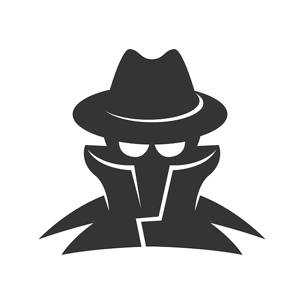 Vecteur illustration de conception de logo icône agent secret
