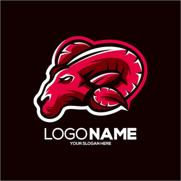 Illustration De Conception De Logo De Mascotte De Mouton