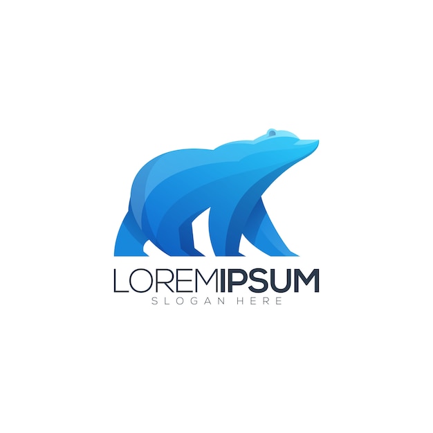 Illustration de conception de logo ours