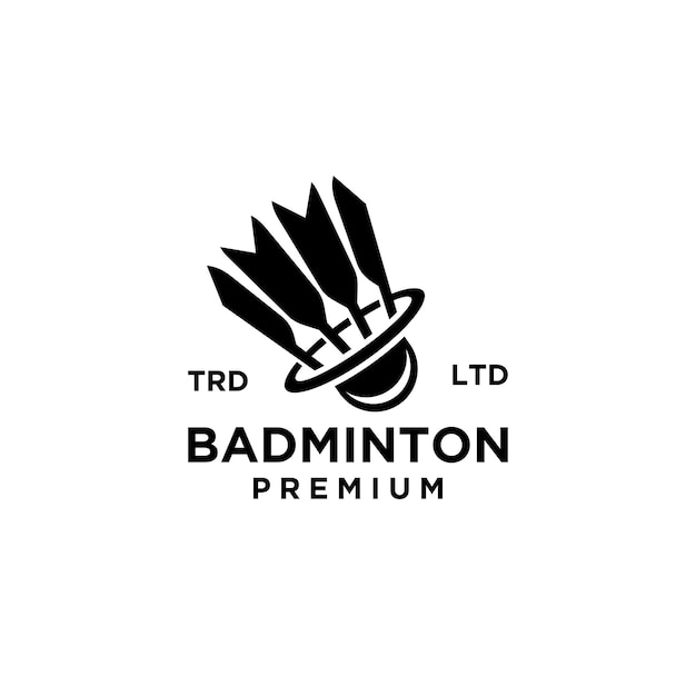 Illustration De Conception De Logo De Volant De Badminton Haut De Gamme